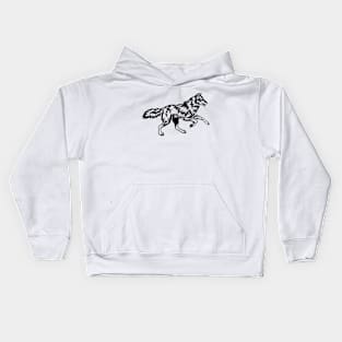 Running Wolf  - Flame Kids Hoodie